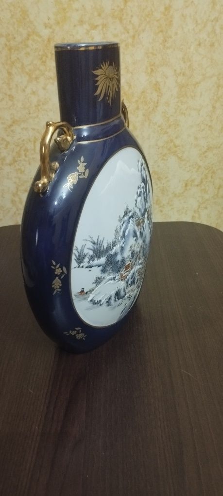 Фарфоровая ваза кобальт винтаж