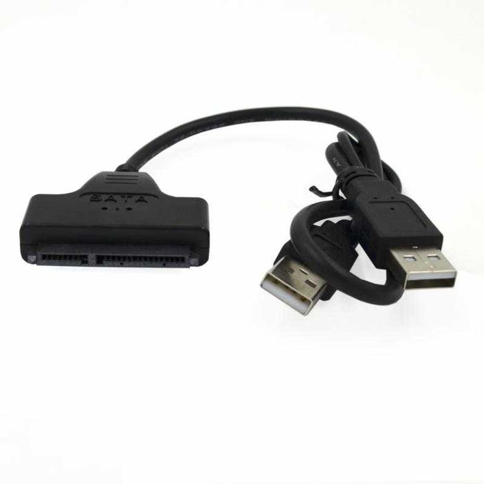 Адаптер HDD SATA в 2USB AM, 30см новый в упаковке с гарантией.