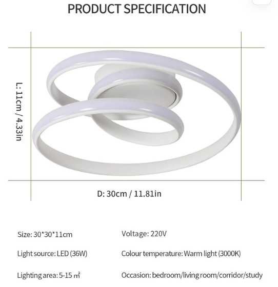 Corp de iluminat LED 22W, 4500K cu lumina alba