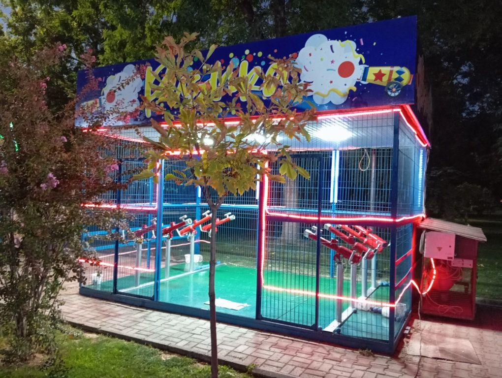 Аттракцион Воздушные пушки пушечный бой.