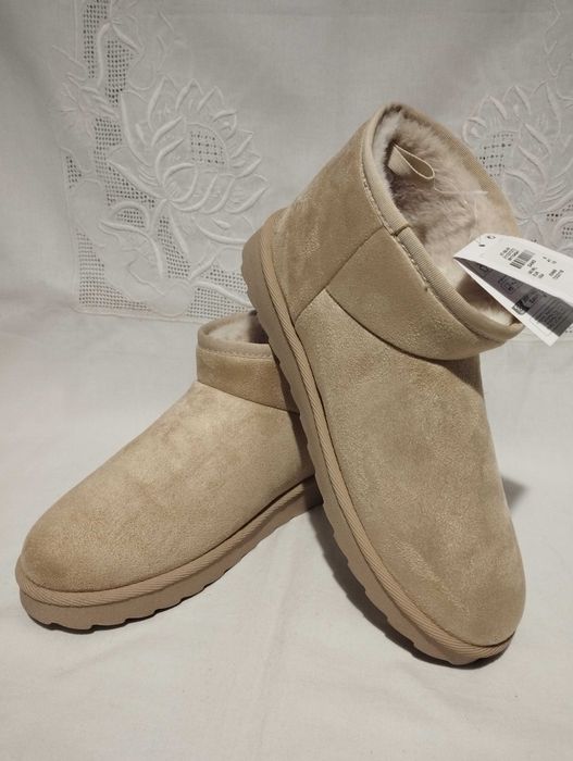 ДАМСКИ ЗИМНИ БОТИ, цвят пудра1 топла подплата