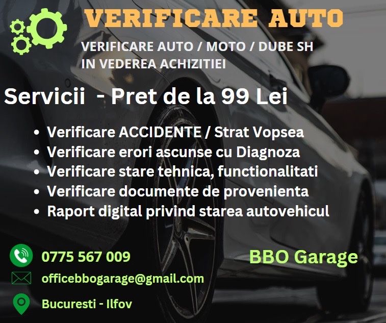 Diagnoza AUTO la DOMICILIU / Electrician Auto / Consiliere Achizitie A