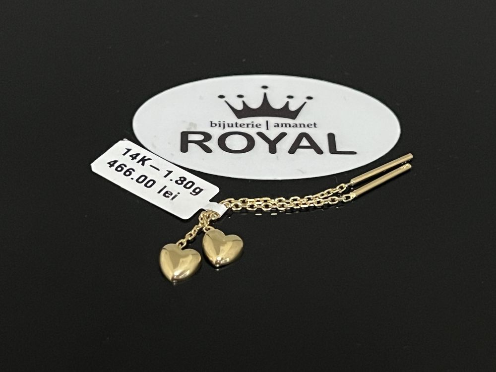 Bijuteria Royal CB : Cercei lungi aur 14k 1,30 grame