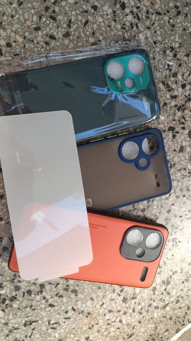 Калъфи силиконови с подарък screen protector за Redmi Note 13 pro plus