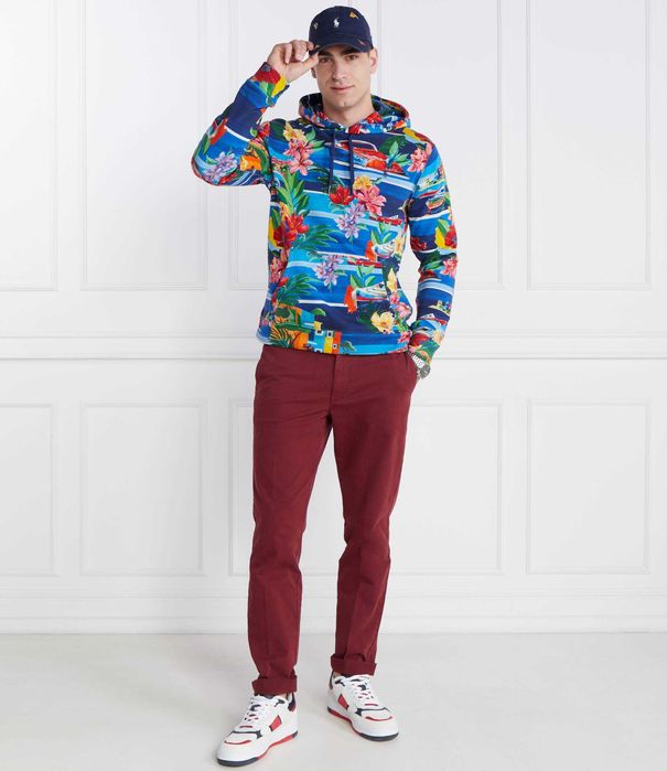 Hanorac. Polo Ralph Lauren print fleece hoodie. Mas L