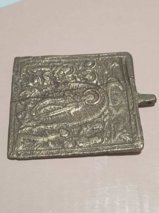 Iconiță Veche Religioasă Din Bronz