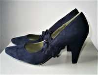 Pantofi NEGRI din antilopă_made in Italy_brand: D’angela