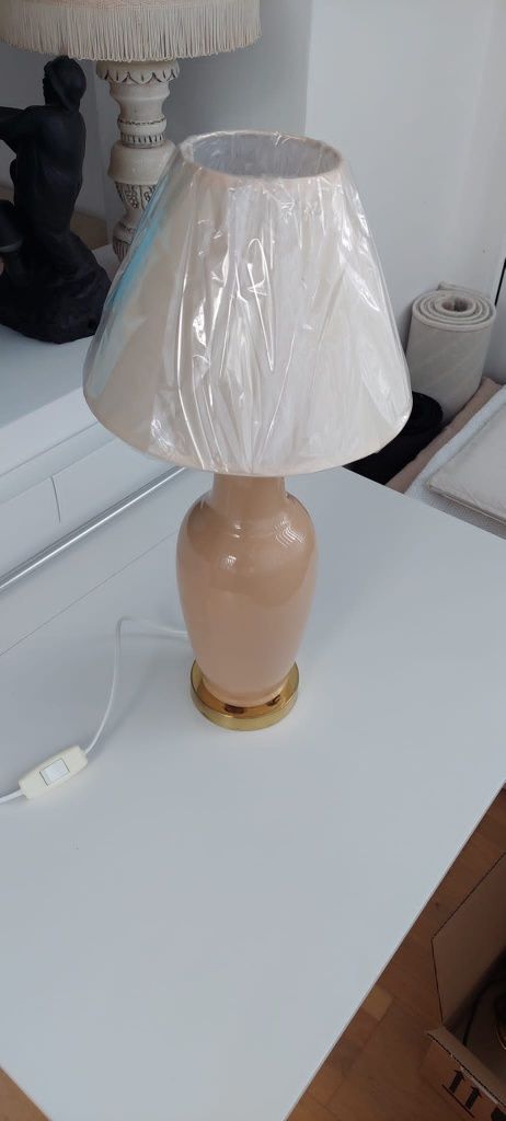 Lampa veioza vintage colectie ceramica alama Anglia 1970