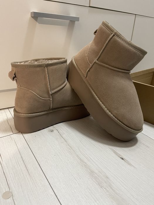 Ghete stil Ugg piele naturala