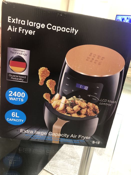 Нова Air Fryer фритюрница – 6L, 2400W, немско качество топ състояние..