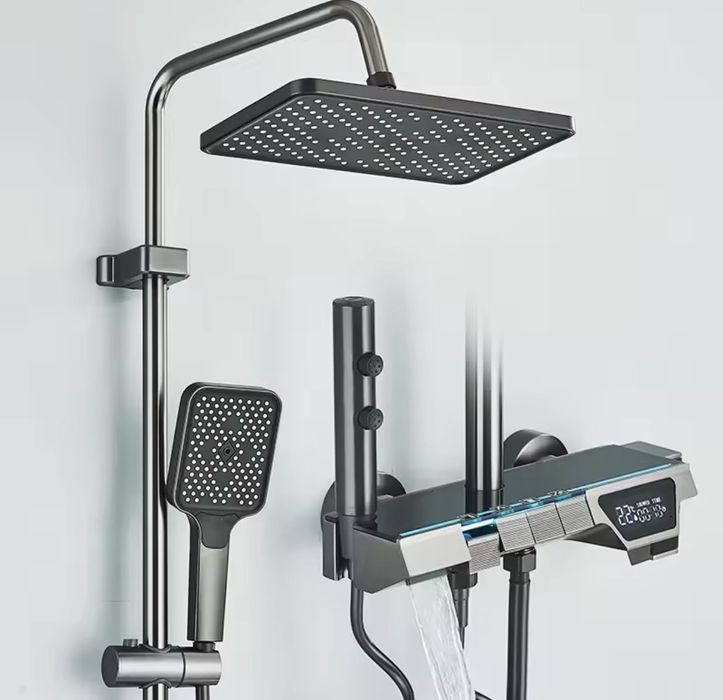 Душ колона, душ система, саморегулиране на термостат, LED, стенен монт