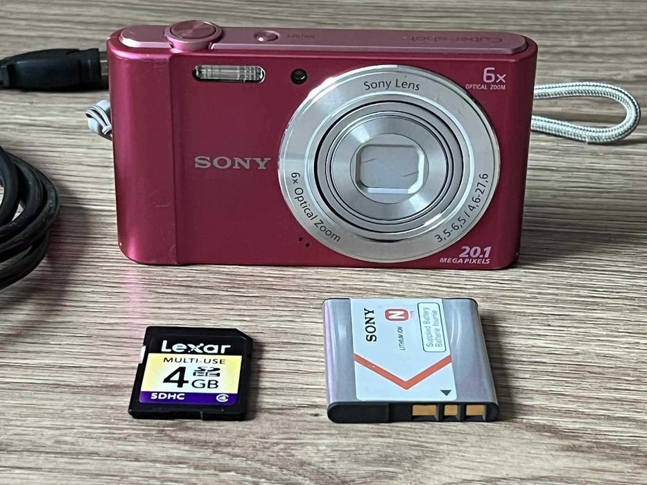 Aparat foto digital SONY DSC-W810 ROZ 20 MP 6X ZOOM incarcator,card.