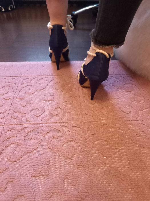 Sandale noi albastre stil nautic H&M -MODEL RAR