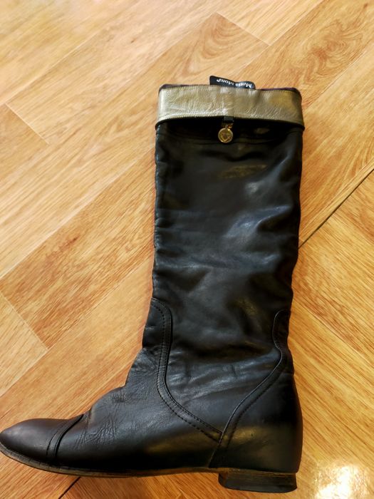 Кожаные сапоги осень - весна