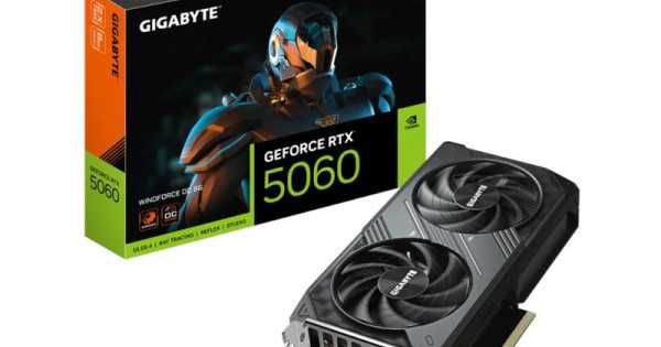 Видеокарта GIGABYTE GeForce RTX 5060 Windforce OC