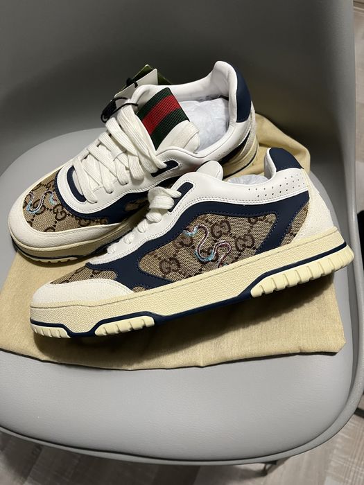 Gucci 41,Re-web Leather sneakers mens pantofi sport