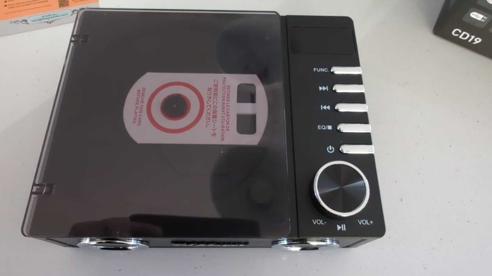 Преносим CD плейър Greadio с Bluetooth 5.3, 4000mAh, дистанционно