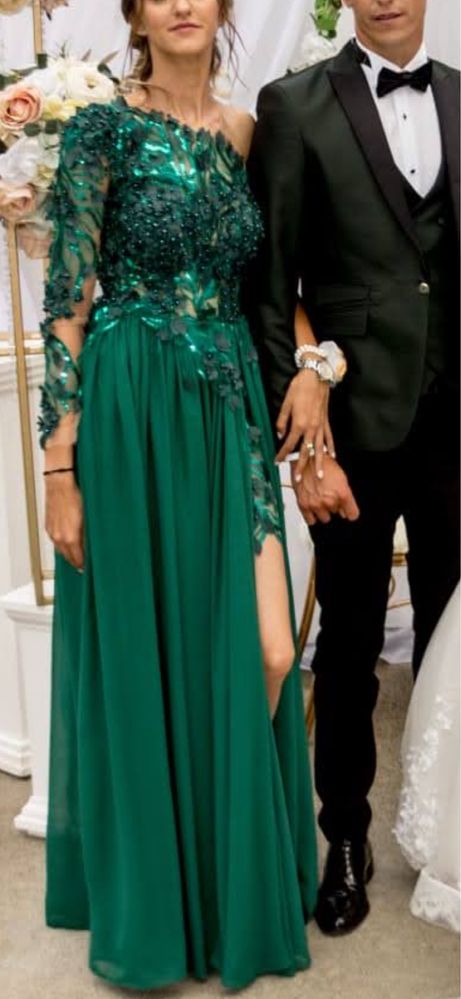 Rochie verde eleganta