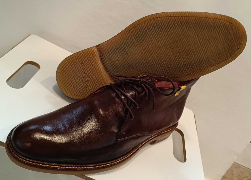 Ghete lace up 45 45.5 premium Floris Van Bommel piele naturala moale