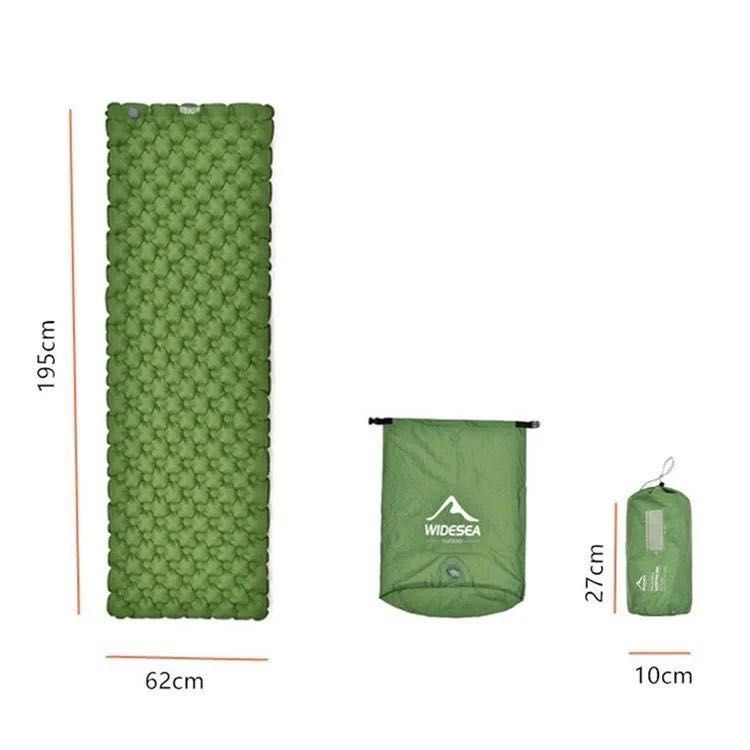 Надувной туристический матрас(коврик) для кемпинга Widesea зеленый