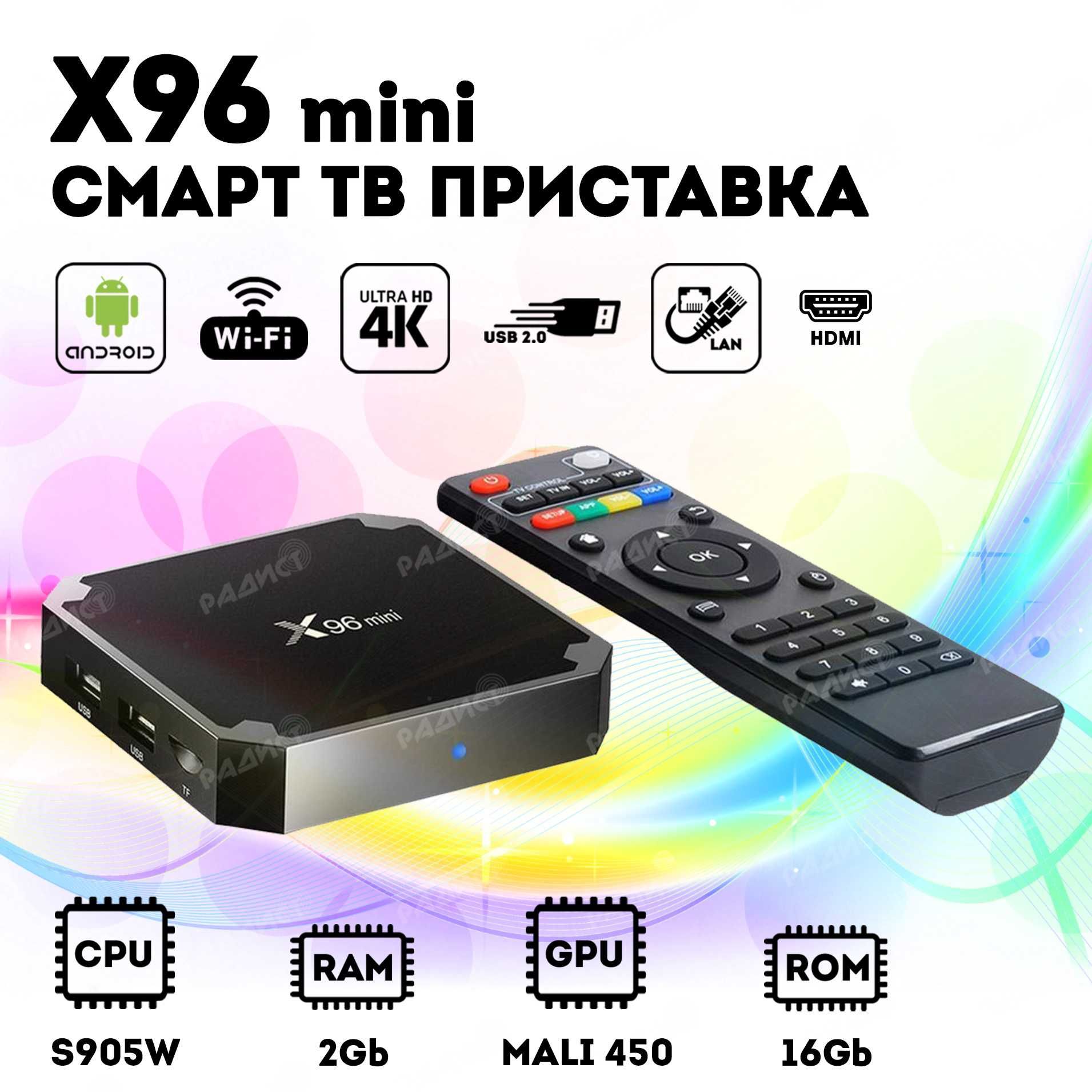 Новый тв бокс х96 мини с прошивкой русских каналов и сетанта tv box