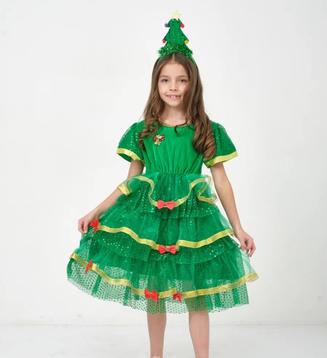 Новогоднее платье ёлка для девочки