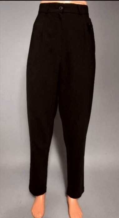 Pantaloni originali U C of Benetton cu talie mai inalta,lana extrafina