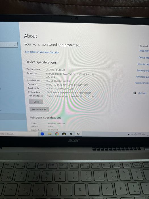 Acer swift 3 procesor i5-1135G7 2,4ghz gen 11