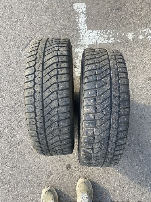 Зимние шипованные шины стояли на задних колесах