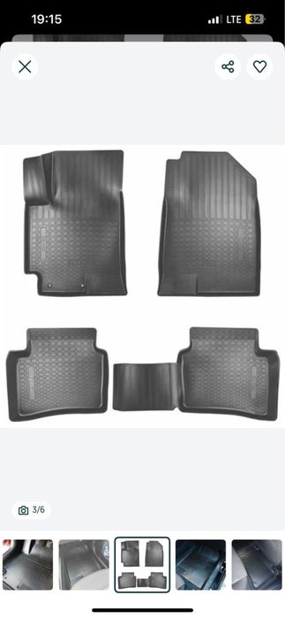 Коврики оригинал  Кия Рио 2017 новые