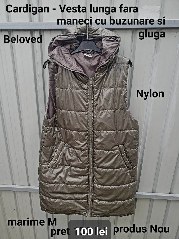 Cardigan-Vesta lunga cu gluga Beloved