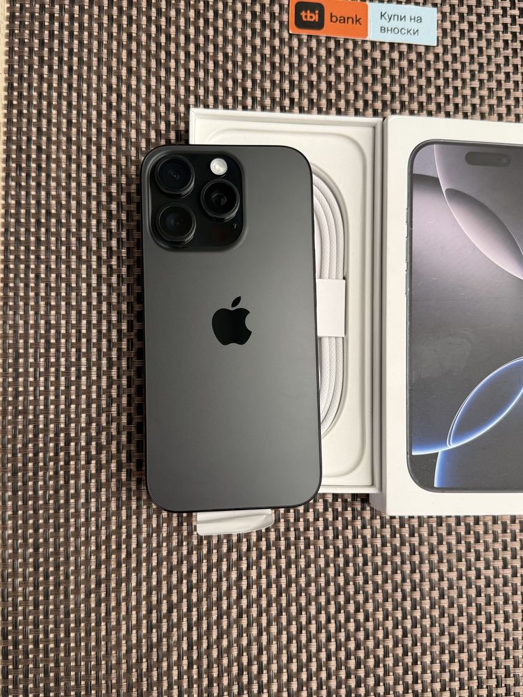 НОВ! *ЛИЗИНГ* iPhone 16 Pro 256Gb Black Titanium / Гаранция