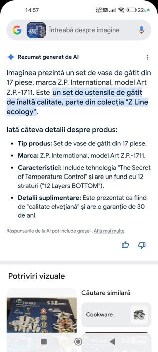 Set vase gătit original ZP Elvetia+tacamuri Italia - editii limitate !