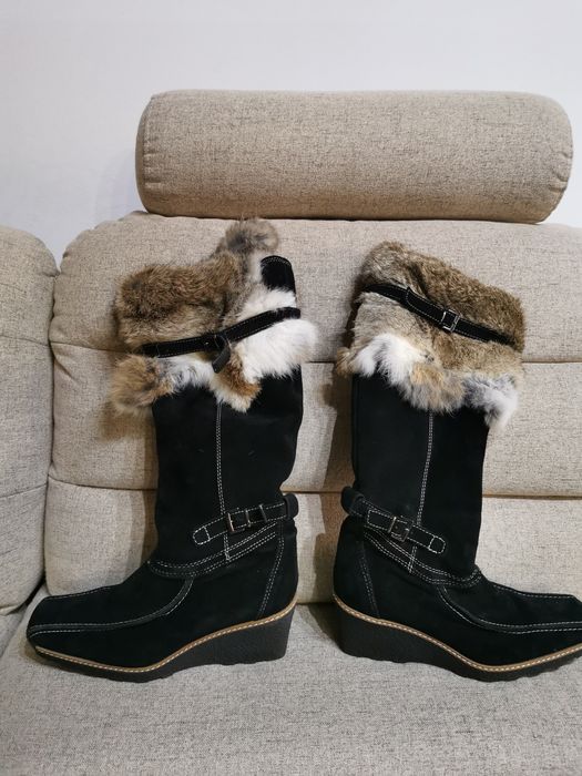 Cizme piele femei cu blana naturala Kámpgan