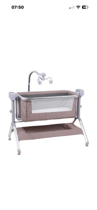 Patut cosleeper cu functie de leagan electric cu telecomanda si caruse