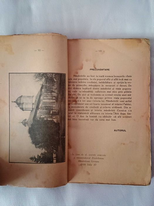 Istoria Manastirii Cernica- Athanasie Mironescu   Carte veche