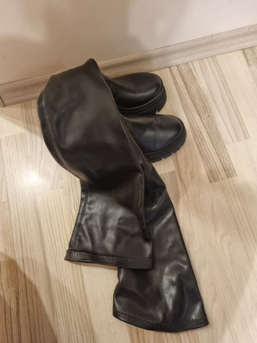 Черни ботуши над коляното, 36 номер