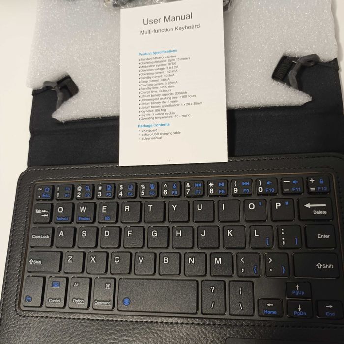 Husa cu tastatura Wireless universala detasabila pentru tableta 7"-8".