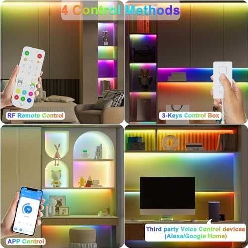 WIFI RGB LED Лента 5M PAUTIX за Домашно Осветление Гласово Управление