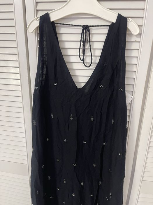 Rochie Zara neagra cu margele cusute lunga