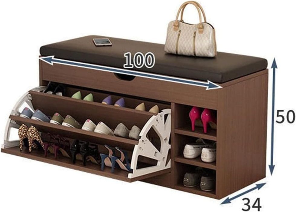 Pantofar, dulap pentru pantofi 100 x 30 x 51 cm, Alb