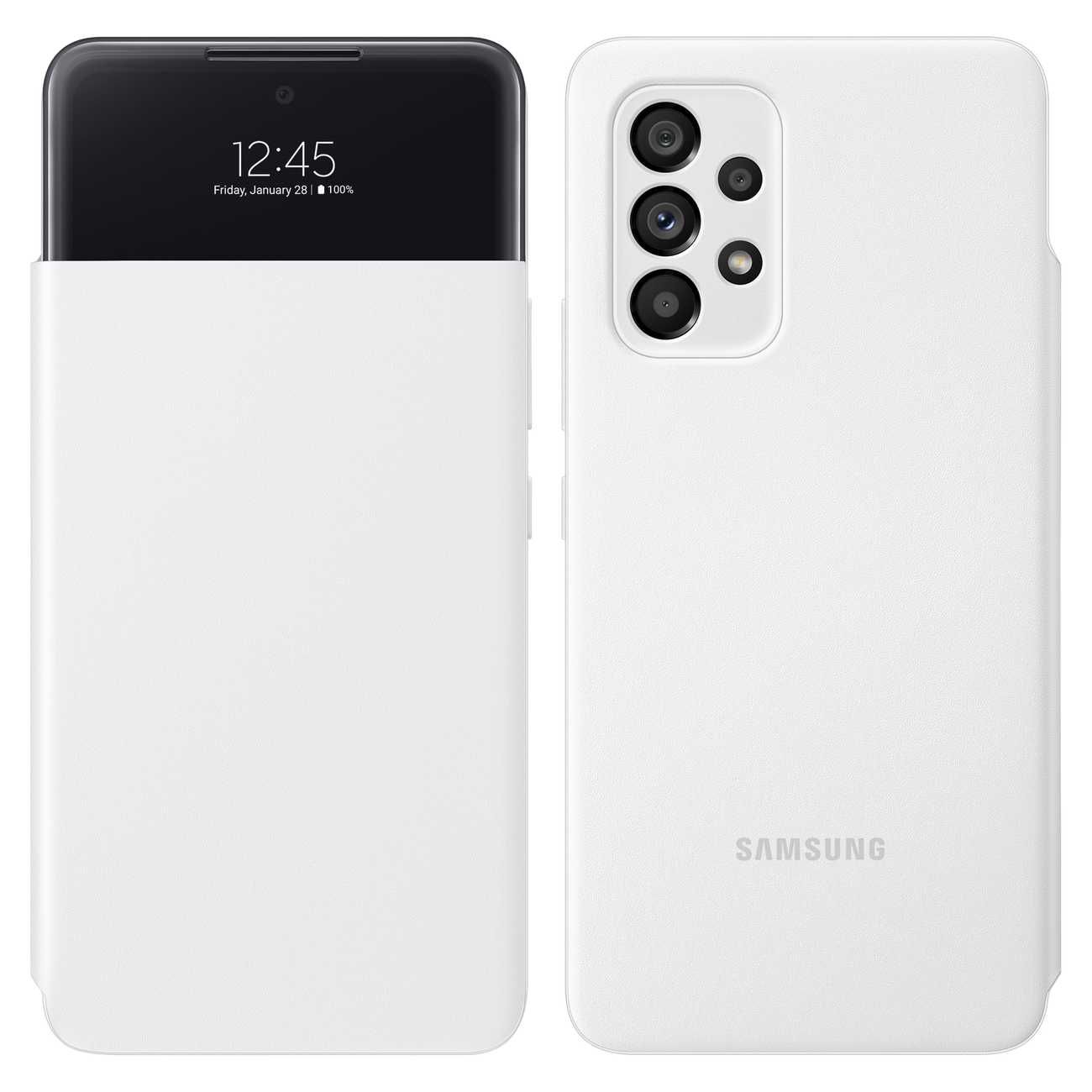 Husa Samsung A53 5G S View Wallet Cover/standing cover+folie/A35 piele