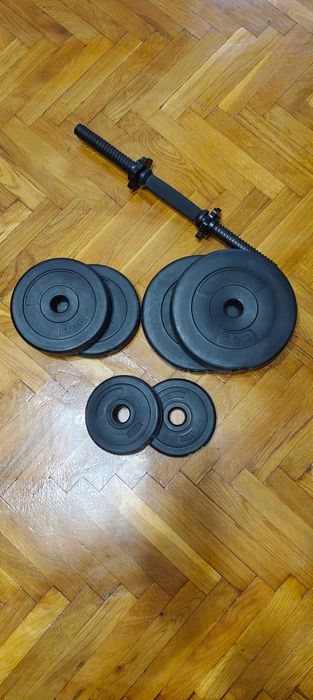 Set gantere 10 kg – ideale pentru acasă, stare foarte bună!