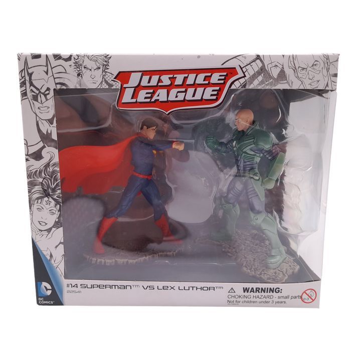 Set figurine Superman vs Lex Luthor, plastic, editie colectie, 11 cm