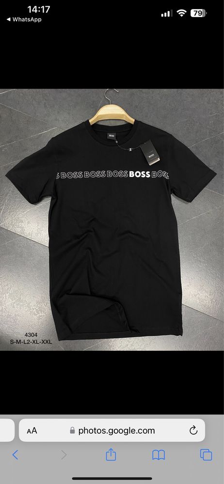 Мужская футболка 100% хлопок  HUGO BOSS