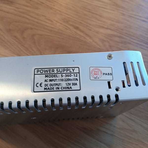 Трансформатор 12V 30A 360W, за LED осветление, компютри, електроника