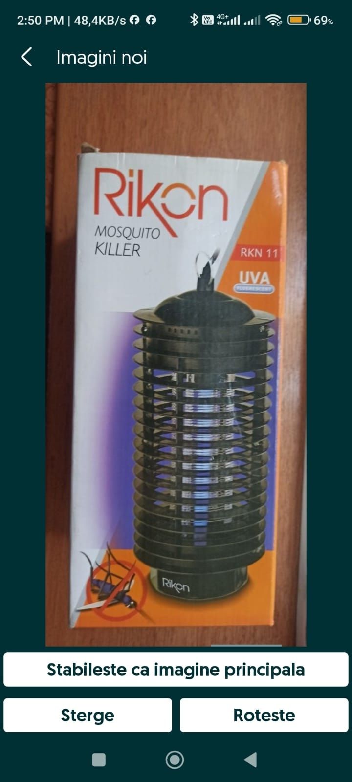 Lampa UV antiinsecte Rikon