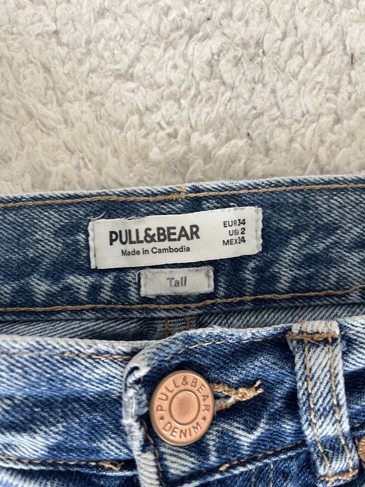 Blugi mom fit tall Pull&Bear marimea 34