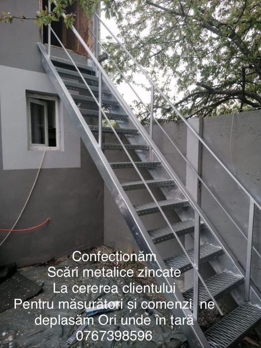 Scara metalica galvanizata pentru case,beciuri și incendiu ISU