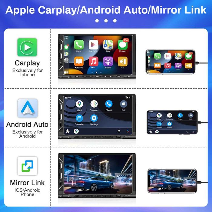 Hikity DAB+ Android 13 двоен DIN авто радио с навигация 7"